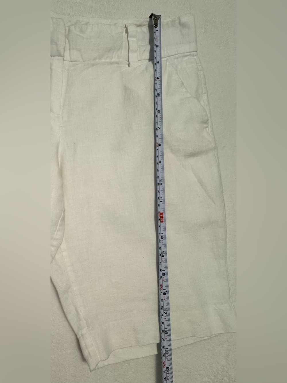 Old Navy Women’s 100% Linen White Mid-Rise Chino Shorts Size 6 - Picture 7 of 8